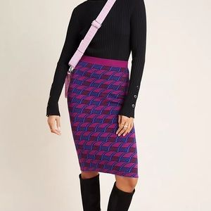 NWT ANTHROPOLOGIE Maeve Nancy Sweater Pencil Skirt MEDIUM